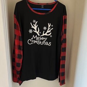 SHEIN Black Top with Red Trim